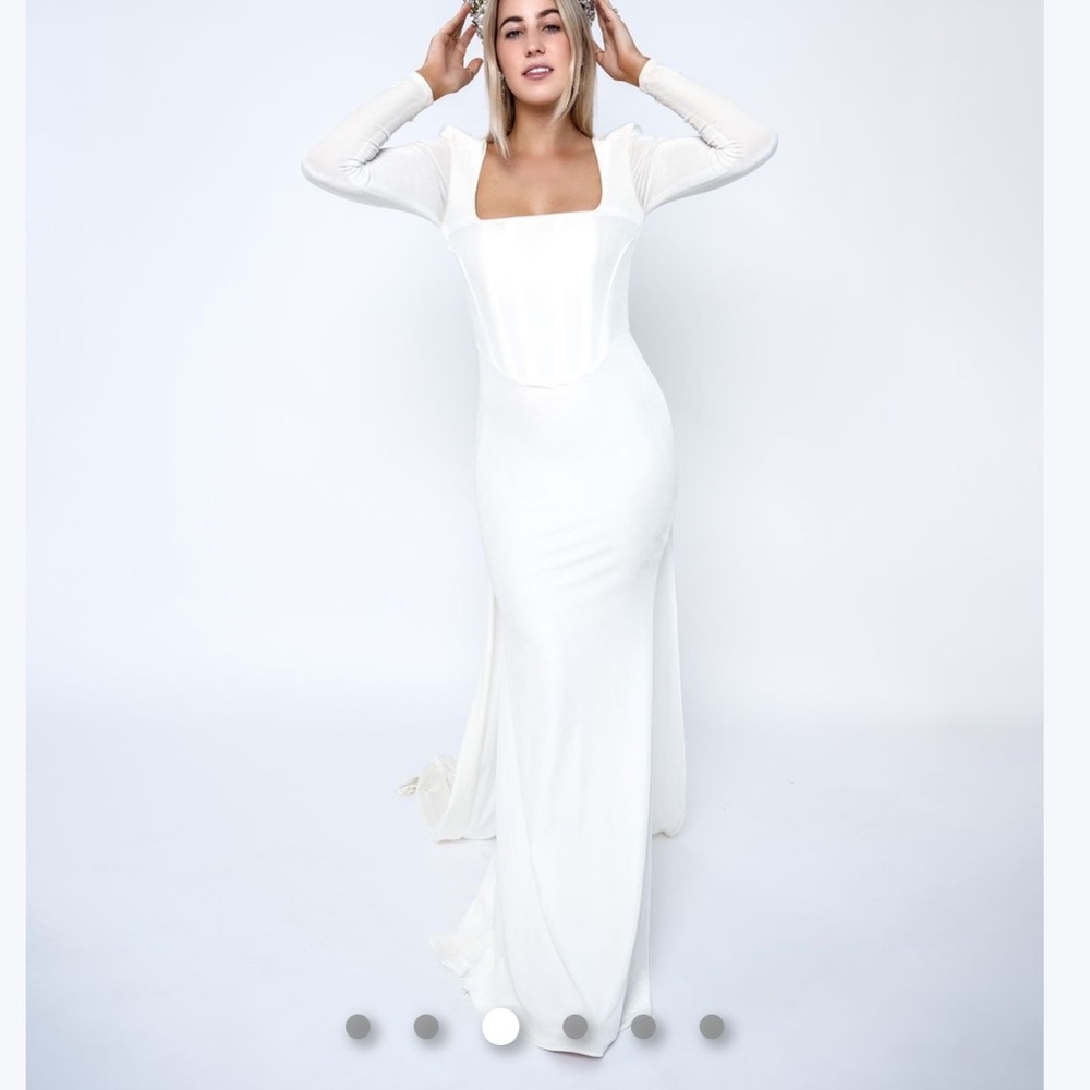 White Velvet Custom Gown